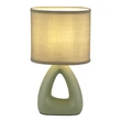 Veioza Globo TRIANGLE ceramic, textil, verde, E14 - 21731BG