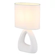 Veioza Globo TRIANGLE ceramic, textil, alb, E14 - 21731W