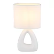 Veioza Globo TRIANGLE ceramic, textil, alb, E14 - 21731W