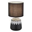 Veioza Globo RELA ceramic, textil, negru, alb, E14 - 21733S