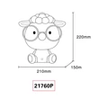 Veioza pentru copii Globo SHEEPY plastic, pink, alb, LED, 1W, 3000K, 32 Lm - 21760P