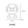 Veioza pentru copii Globo PUPPY plastic, albastru, alb, LED, 1W, 3000K, 32 Lm - 21761B