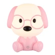 Veioza pentru copii Globo PUPPY plastic, pink, alb, LED, 1W, 3000K, 32 Lm - 21761P