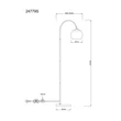 Lampadar Globo BENNO metal, nisipiu, E27 - 24779S