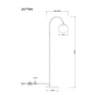 Lampadar Globo BENNO metal, alb, E27 - 24779W