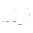 Veioza decor Globo AMORE metal, silicon, crom, alb, LED, 6W, 3000K, 250 Lm - 28054C
