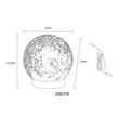 Lampa decor Globo SOONA plastic, argintiu, transparent, LED, 0.06W, 3000K - 28078