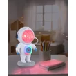Veioza pentru copii Globo COSMO plastic, argintiu, gri, albastru, alb, rosu,  RGB-LED, 4.5W - 28084