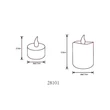Lampa decor Globo CANDLY plastic, alb, LED, LED, 0.02W, 2300K, 3Lm - 28101