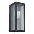 Aplica de perete exterioara Globo GUNDULA metal, sticla, negru, transparent, E27,IP44 - 31980
