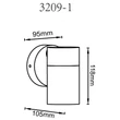 Spot pentru baie Globo PIPER metal, plastic, sticla, antracit, GU10, IP44 - 3209-1