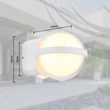 Aplica exterior Globo ILLI metal, plastic, alb, transparent, LED, 12W, 3000K, 1320lm, IP54 - 34157W