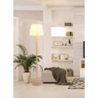 Lampadar Globo JORIS metal, textil, maro, alb, E27 - 40100146