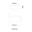 Plafoniera Globo LETICIA metal, lemn, plastic, alb, maro, LED, 24W, 3000-4200-6000K, 1910Lm - 41790-18
