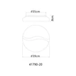 Plafoniera Globo LETICIA metal, lemn, plastic, alb, maro, LED, 24W, 3000-4200-6000K, 1850Lm - 41790-20