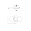 Plafoniera Globo LORETTA metal, acril, negru, alb, LED, 40W, 2700-4500-6500K, 2500Lm - 48039-40