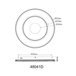 Plafoniera Globo MARSH metal, acril, negru, transparent, LED, 30W, 2700-6500K, 1362Lm - 48041D