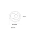Plafoniera Globo RUIZ I metal, acril, alb, argintiu, LED, 36W, 3000-4000-6500K, 1975Lm - 48469