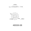 Plafoniera Globo ALWINA metal, acril, alb, LED, 58W, 2700-6000K, 3190Lm - 48559-58