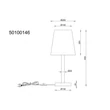Veioza Globo JORIS metal, textil, maro, alb, E14 - 50100146