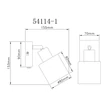 Aplica de perete Globo TRENT metal, sticla, nisipiu, alb, E14 - 54114-1