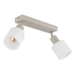 Plafoniera Globo TRENT metal, sticla, nisipiu, alb, E14 - 54114-2