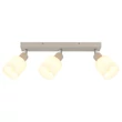 Plafoniera Globo TRENT metal, sticla, nisipiu, alb, E14 - 54114-3