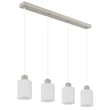 Pendul Globo TRENT metal, sticla, nisipiu, alb, E27 - 54114-4H