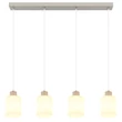 Pendul Globo TRENT metal, sticla, nisipiu, alb, E27 - 54114-4H