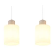 Pendul Globo TRENT metal, sticla, nisipiu, alb, E27 - 54114-4H