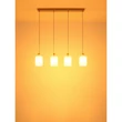 Pendul Globo TRENT metal, sticla, nisipiu, alb, E27 - 54114-4H