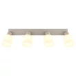Plafoniera Globo TRENT metal, sticla, nisipiu, alb, E14 - 54114-4