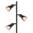 Lampadar Globo SATELLA metal, sticla, negru, fumuriu, E14 - 54312-3S