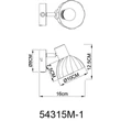 Spot Globo ZACHERY metal, sticla, alama, chihlimbar, E14 - 54315M-1