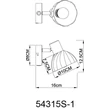 Spot Globo ZACHERY metal, sticla, negru, crom, E14 - 54315S-1