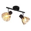 Spot Globo ZACHERY metal, sticla, negru, crom, E14 - 54315S-2