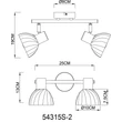 Spot Globo ZACHERY metal, sticla, negru, crom, E14 - 54315S-2