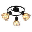 Spot Globo ZACHERY metal, sticla, negru, crom, E14 - 54315S-3