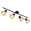 Spot Globo ZACHERY metal, sticla, negru, crom, E14 - 54315S-4