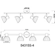 Spot Globo ZACHERY metal, sticla, negru, crom, E14 - 54315S-4