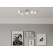 Plafoniera Globo ELLIOTT metal, sticla, nichel, alb, E14 - 54341-5O