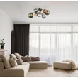Plafoniera Globo RIHA metal, sticla, negru, bronz, verde, petrol, G9, 3.5W, 3000K, 290Lm - 56142-6D