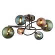 Plafoniera Globo RIHA metal, sticla, negru, bronz, verde, petrol, G9, 3.5W, 3000K, 290Lm - 56142-6D