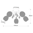 Plafoniera Globo KORDULA metal, sticla-acrilcristal, crom, E14 - 56689-5