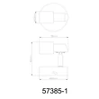 Aplica de perete Globo KINLEY metal, nichel, GU10, 3W, 3000K, 250Lm - 57385-1