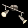 Plafoniera Globo KINLEY metal, nichel, GU10, 3W, 3000K, 250Lm - 57385-2