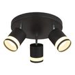 Spot Globo LUCERO metal, plastic, negru, alb, GX53, 21W, 3000K, 3x 364Lm - 57852-3