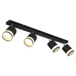 Spot Globo LUCERO metal, plastic, negru, alb, GX53, 28W, 3000K, 4x 364Lm - 57852-4