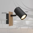 Aplica de perete Globo LINCA metal, lemn, negru, maro, GU10 - 57905-1