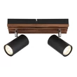 Spot Globo KAYDEN metal, lemn, negru, maro, GU10 - 57909-2